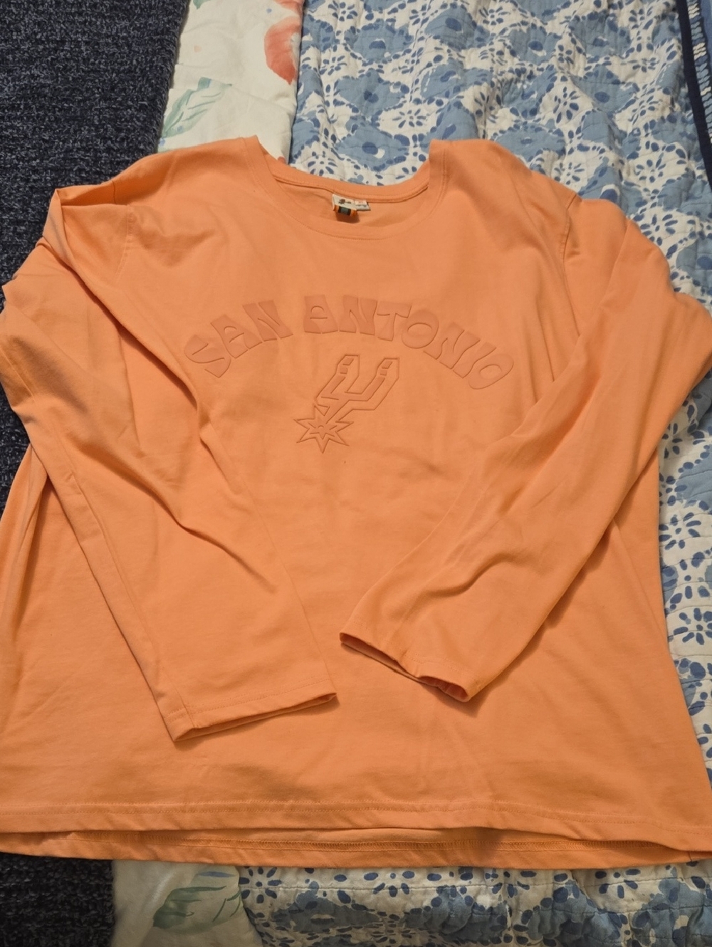 San Antonio Long Sleeve Tee in Peach City Edition Colors